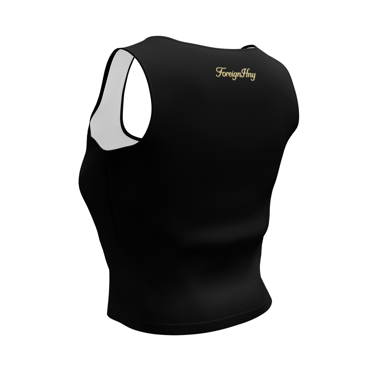 Black tank top on a white background