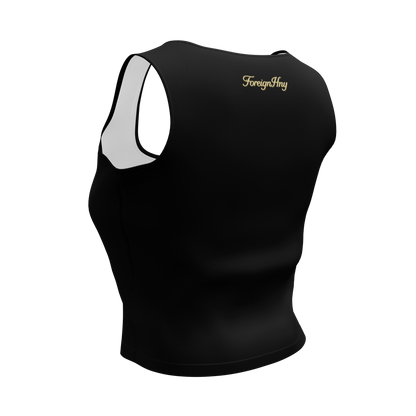 Black tank top on a white background
